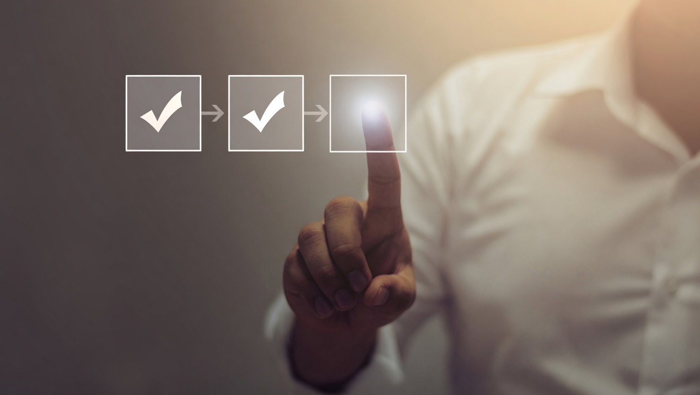 Three-step checklist representing Lubao's payment setup process